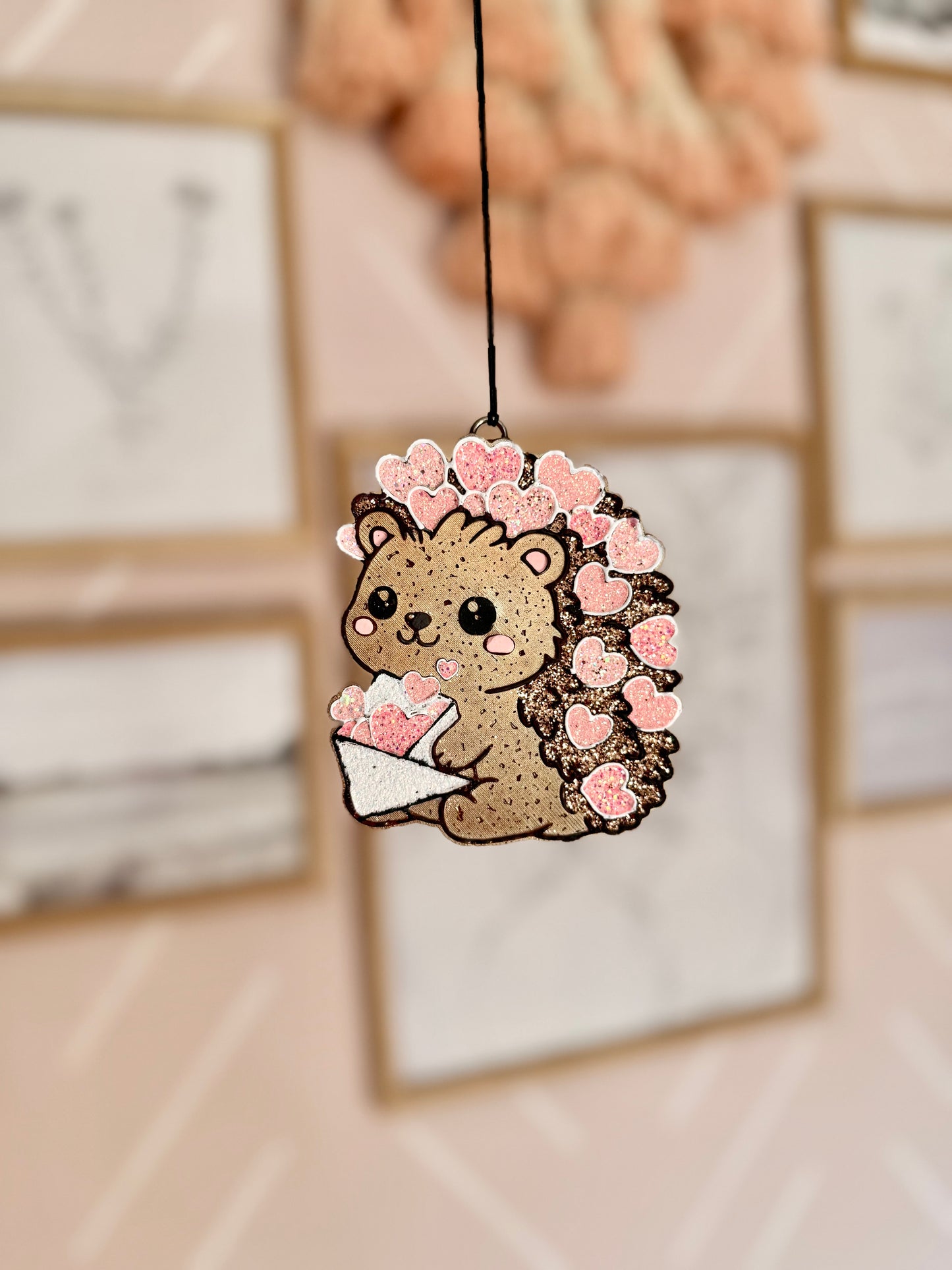 Valentine Hedgehog- Car Freshie