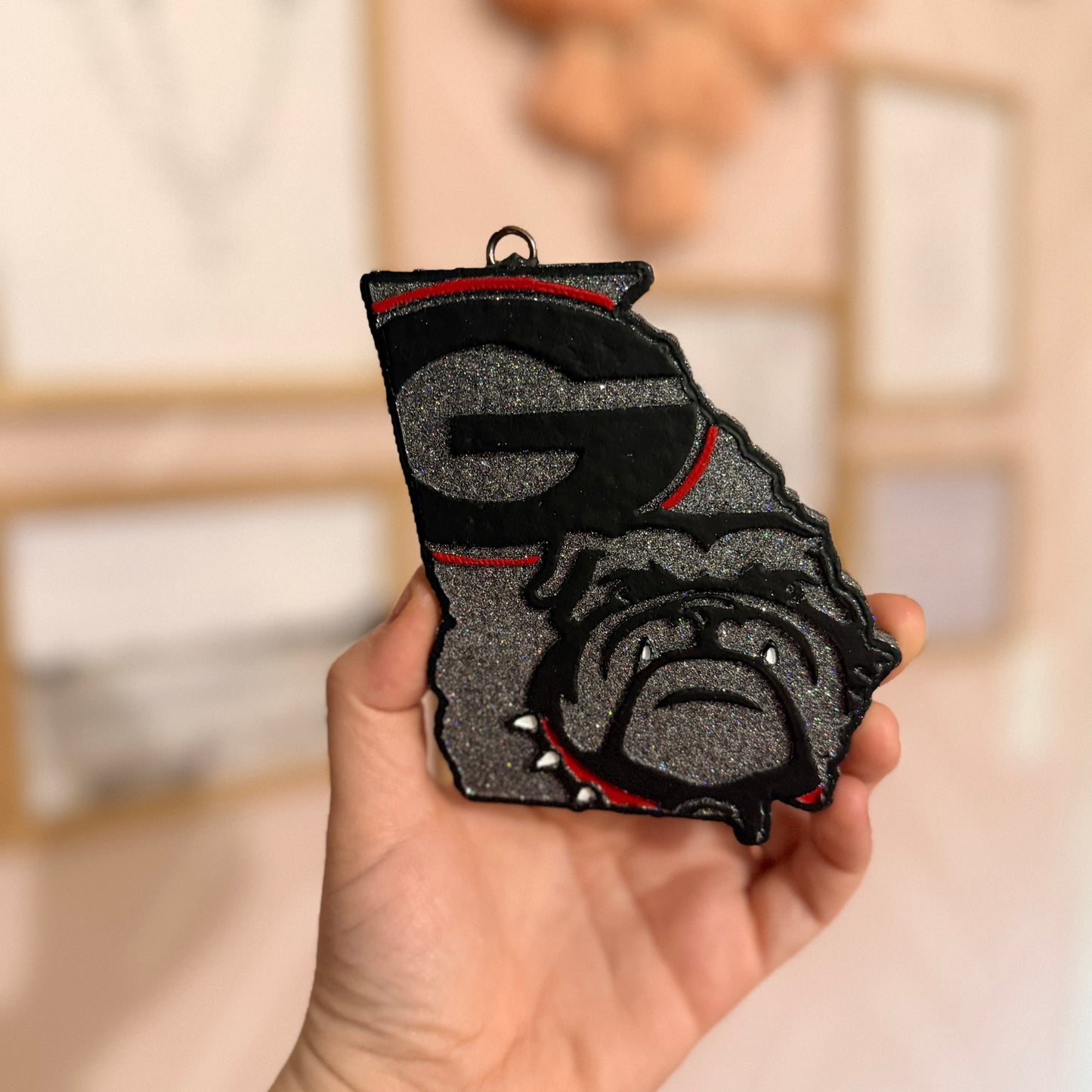 Split state-red and gray- Car Freshie