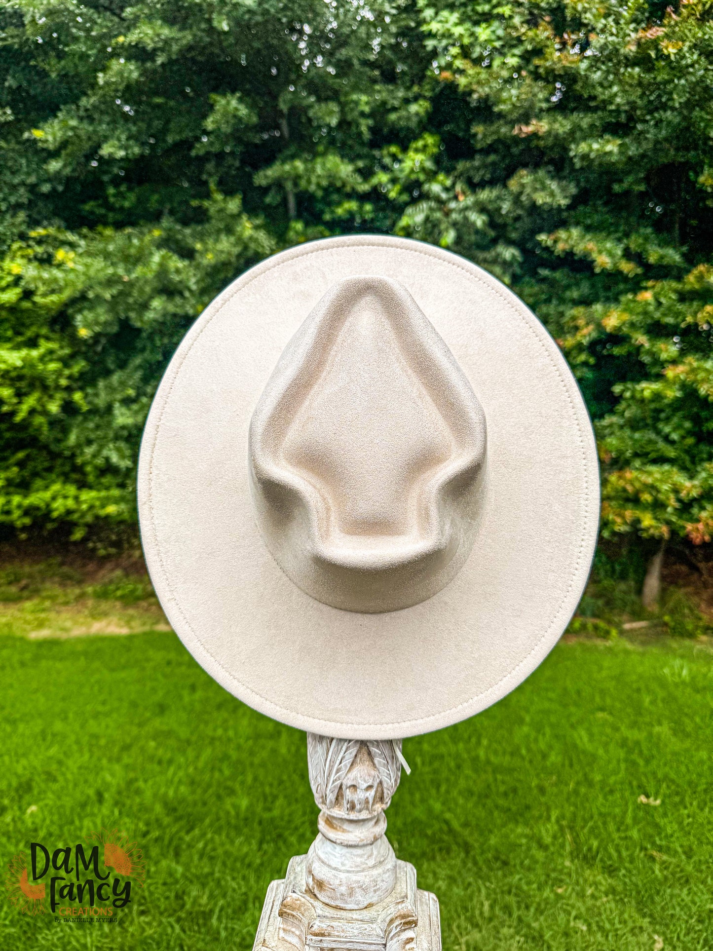 Cream Arrow head Wide Brim