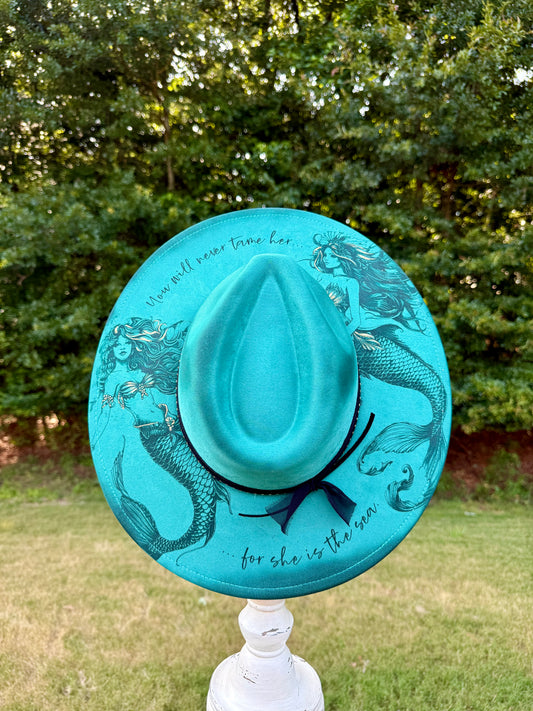 Mermaid Wide Brim- Light Teal