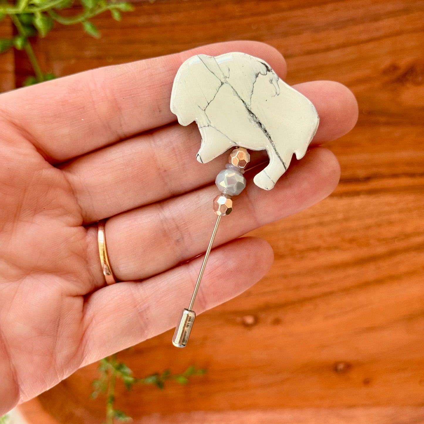 Wholesale  Howlite Style Hat Pins - 10pk