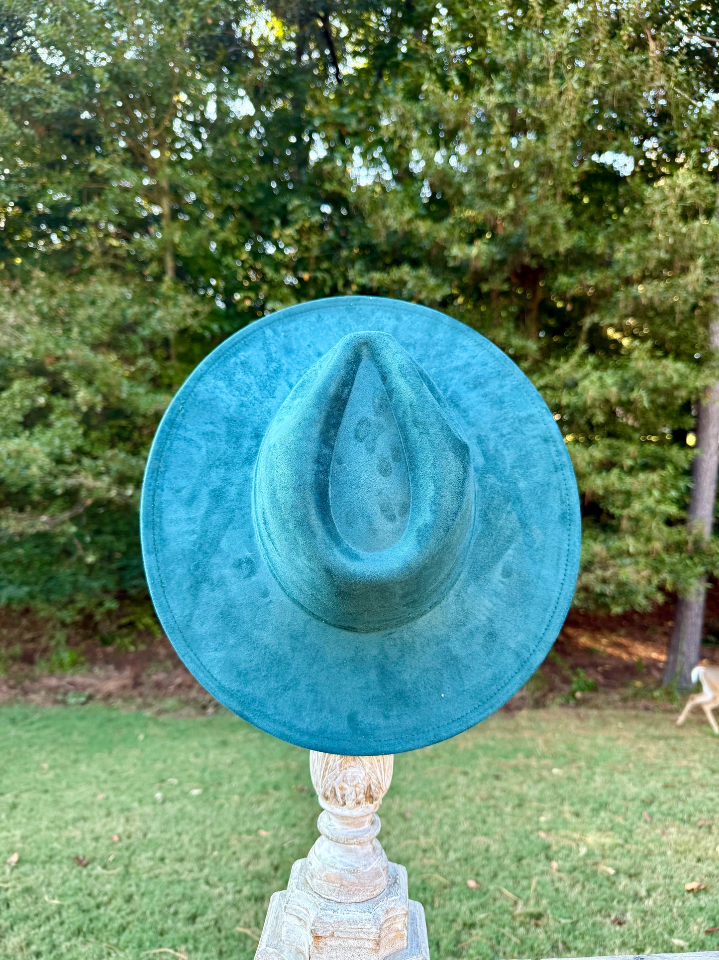 Hunter/ Emerald Green Wide Brim Polyester Hat