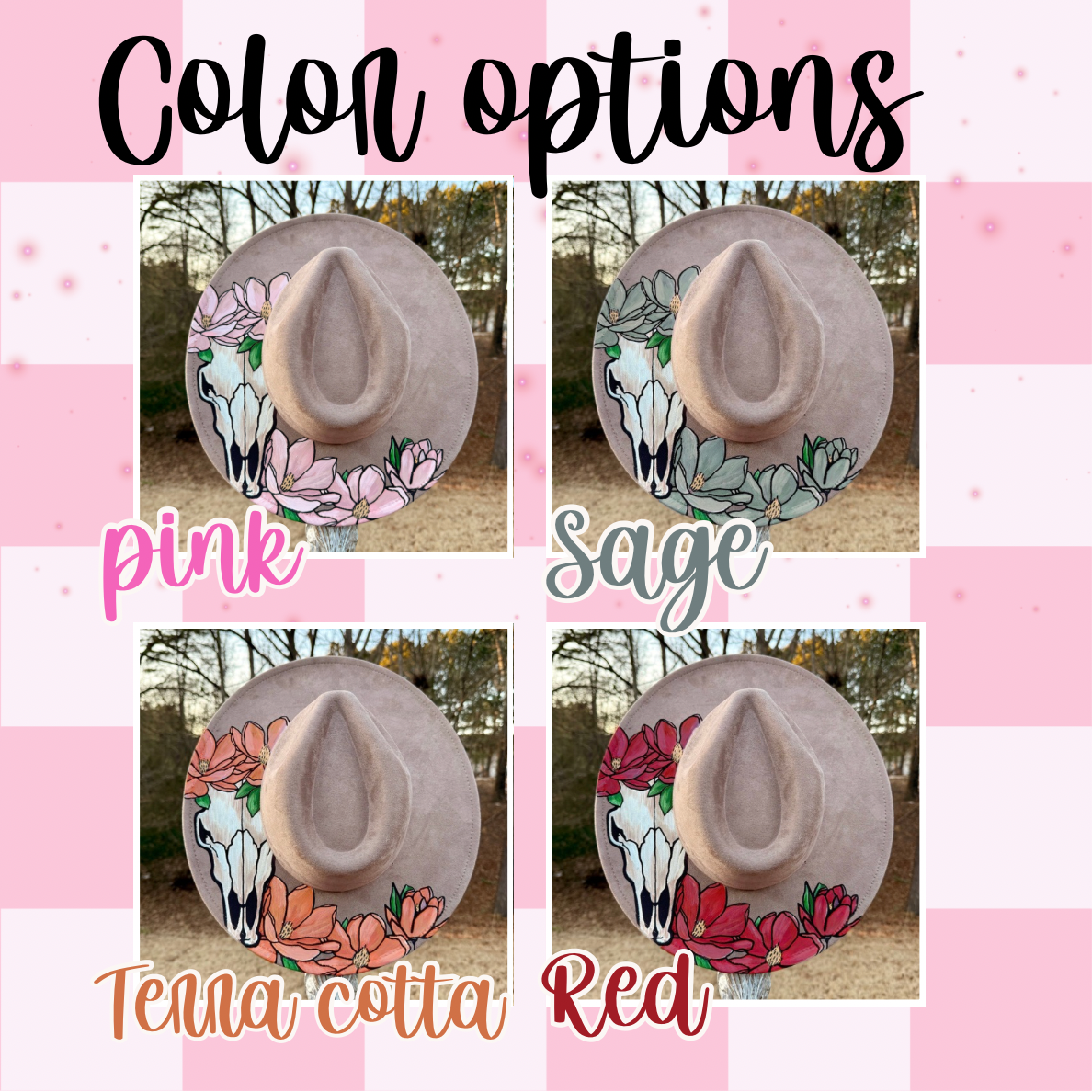 Painted Boho Floral Hat Kit + Video Class