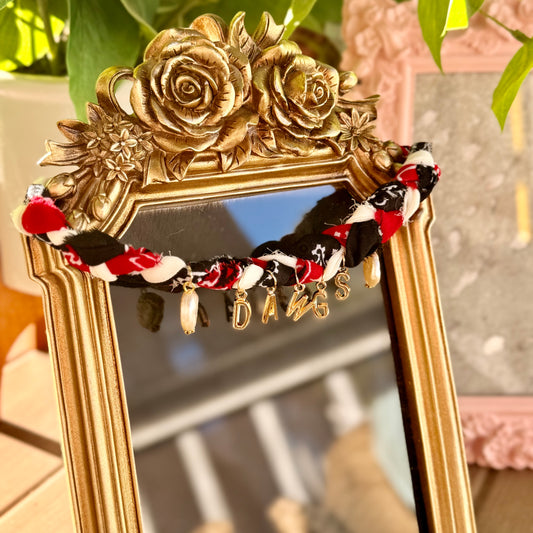 Braided Pearl DAWGS Bandana Necklace