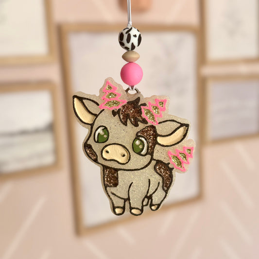 Christmas Cow Car Freshie
