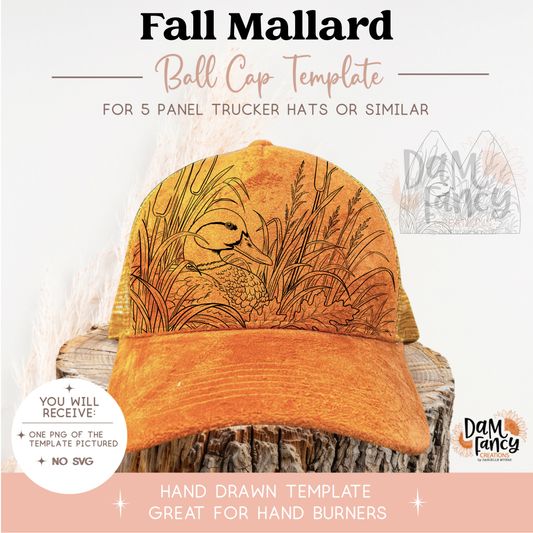 Fall Mallard Trucker Hat Template