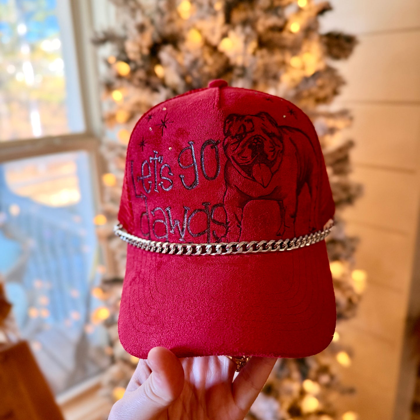 Red Let’s  Go Dawgs trucker hat