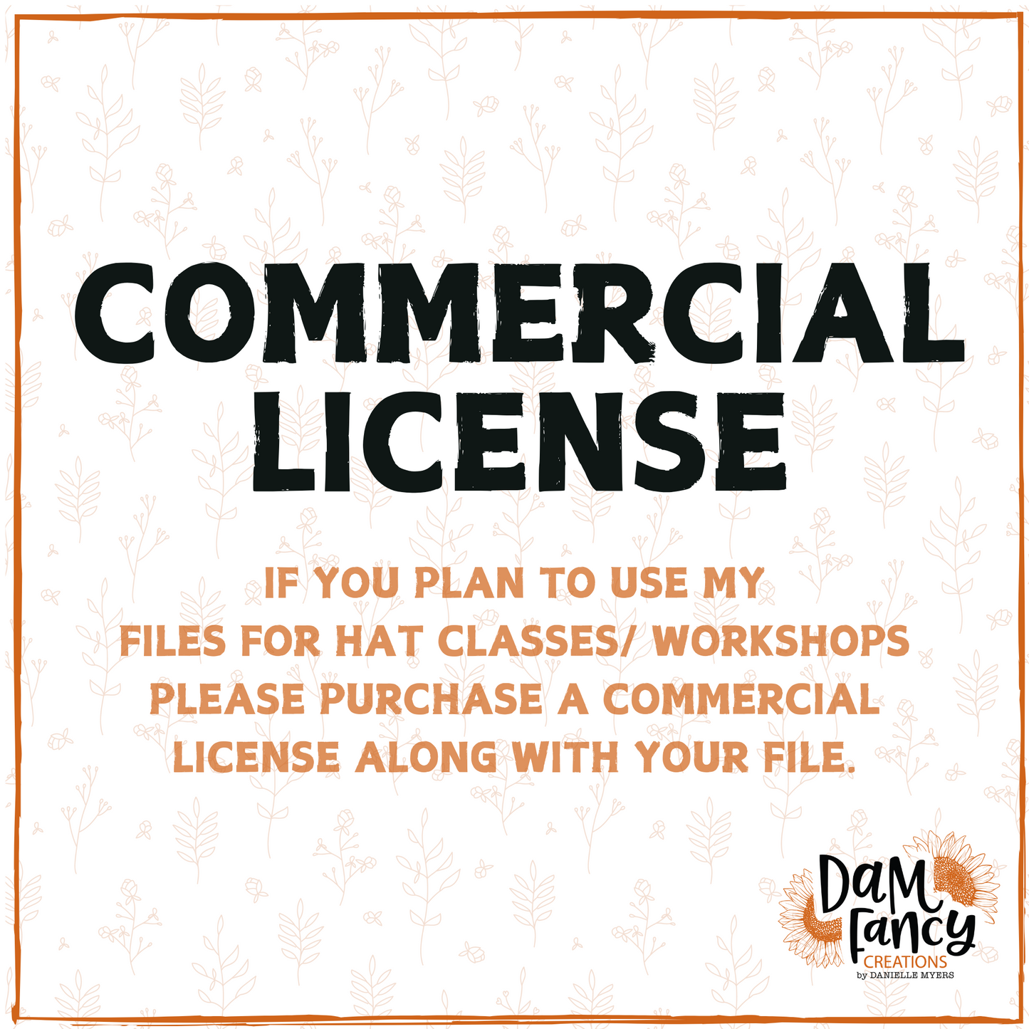 1 COMMERCIAL LICENSE FOR HAT TEMPLATE