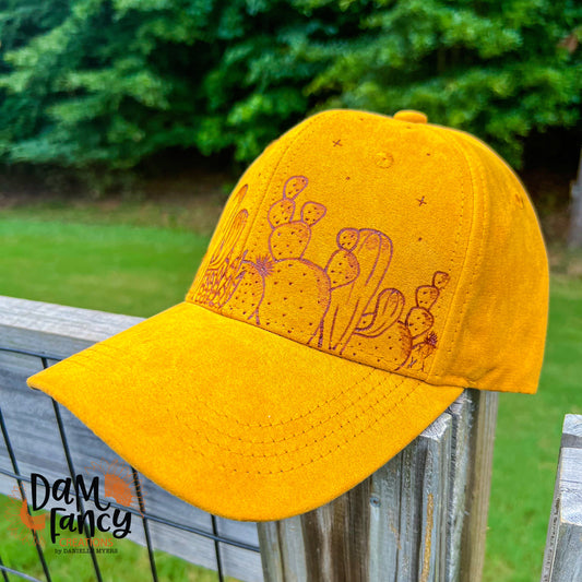 Mustard Yellow Cacti Ball Cap